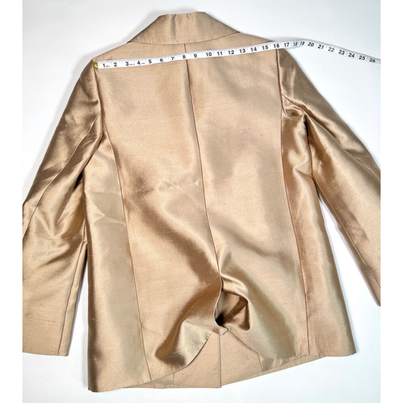Talbots Womans Blazer Size 12 Gold Silk Wool 2012 - Picture 6 of 9